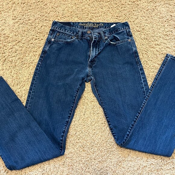 Lot of 3 Pairs Mens Dark Wash American Eagle Jeans 29 and 30x32 - Picture 8 of 10